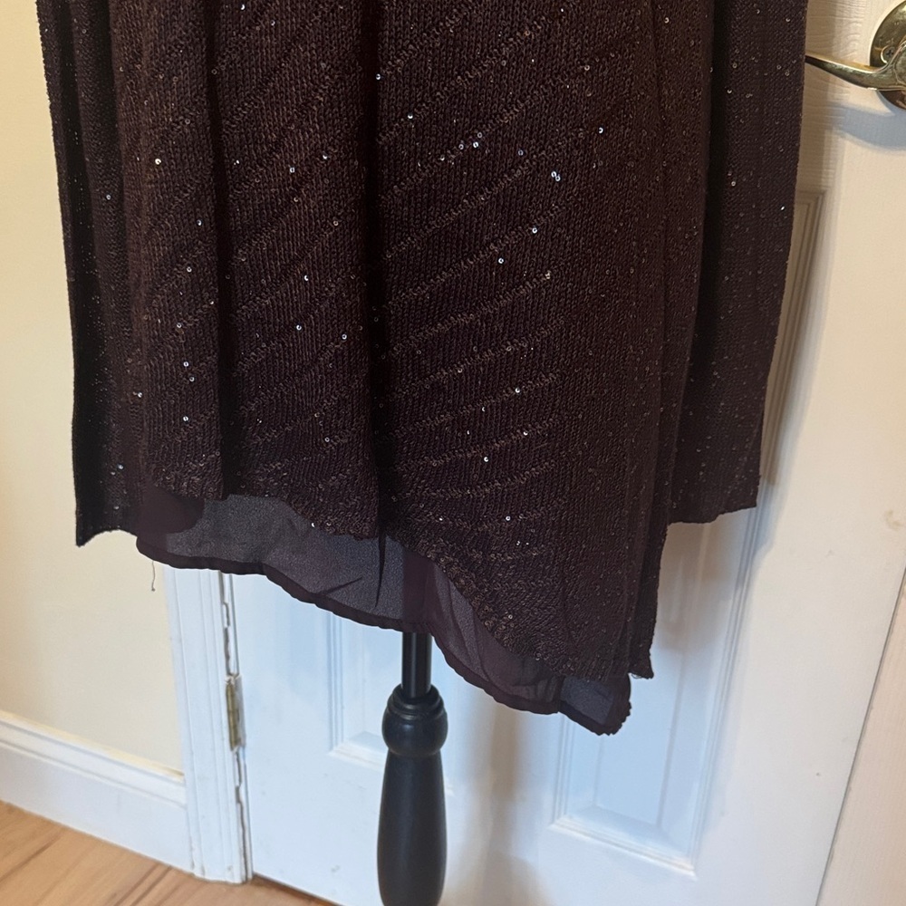 Apt. 9 Women's Long Sleeve Top - Dark Brown - Picture 6 of 15